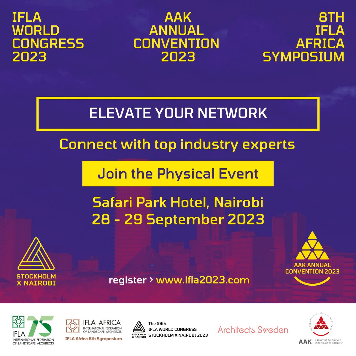 Arch_KE's tweet photo. Join an international network of delegates at the #IFLACongress2023 &amp; #AAKConvention2023

📍Safari Park Hotel, Nairobi &amp; Virtual
🗓 Sept 28-29

Early bird reg 'til July 14

Ksh.5000 discount for AAK members in good standing. Use code AAKMEMBER

Register > https://t.co/egnhV2SGho https://t.co/tvf4vRR7gN