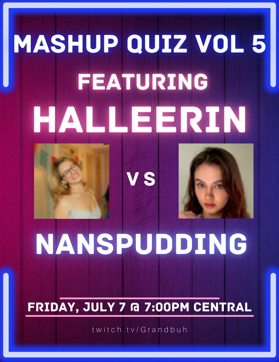 I hope everyone's enjoying their weekend/timeoff as much as I am! And I also hope people are excited for THE BEEF SPECIAL HOSTS TO BE ON THE MASHUP QUIZ THIS FRIDAY WHAT!! Literally cannot wait.