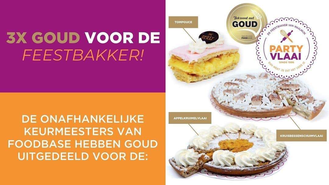 #foodbase #goud #PartyVlaai #Waalwijk #ambacht #banket