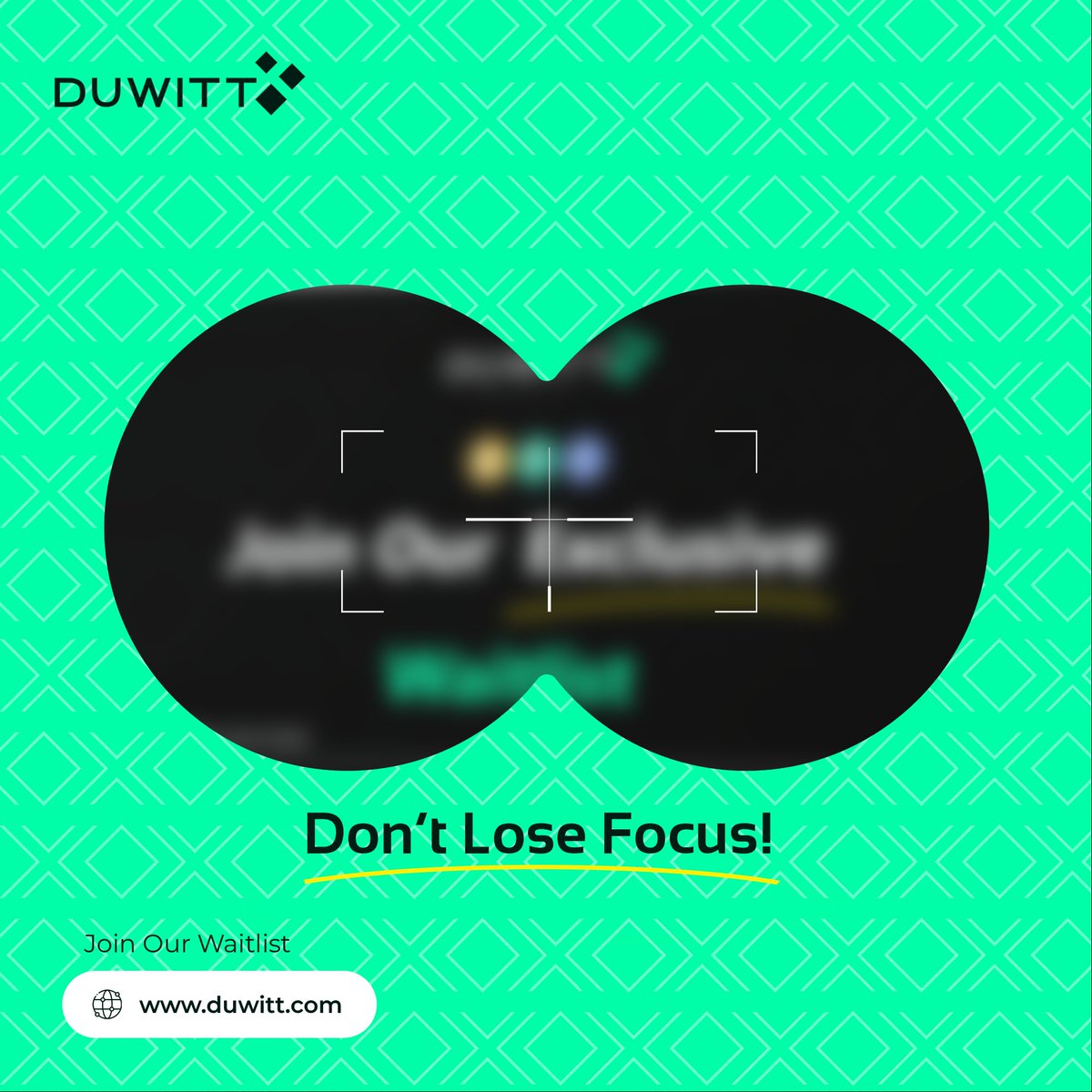 DuwittHq's tweet photo. Don't lose focus, join the wait-list! That's the tweet.
Access a new dimension of crypto.
Click https://t.co/aLSBSLpRJW or tap the link in our bio to join our wait-list now.
#Duwitt
#TheEasyWay
#waitlist
#p2ptrading https://t.co/l8zVdCBrCD