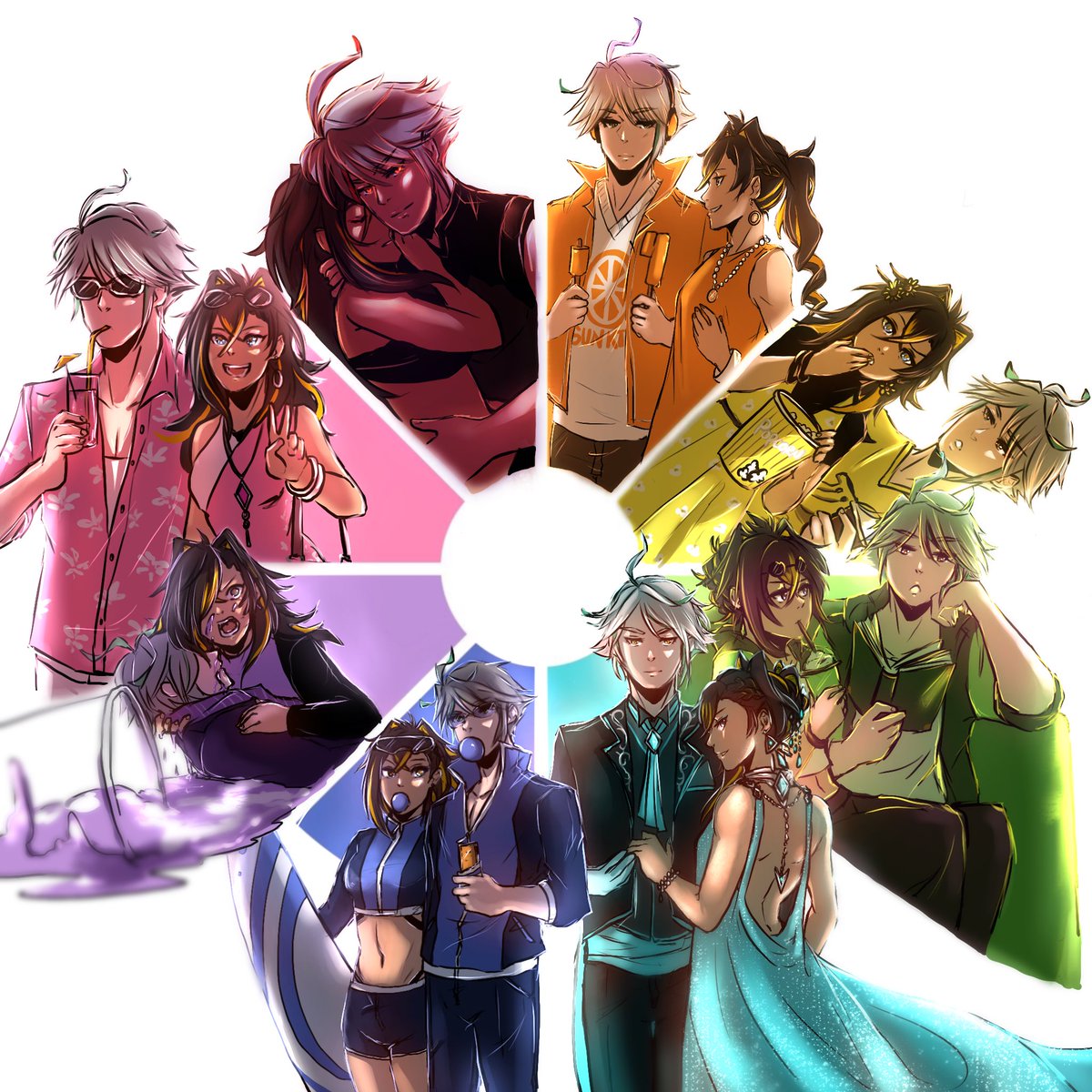 Feral alhaitham is a yes ☺️ #DehyaTham #haidehya #dehya #alhaitham #GenshinImpact #red #colorwheelchallange