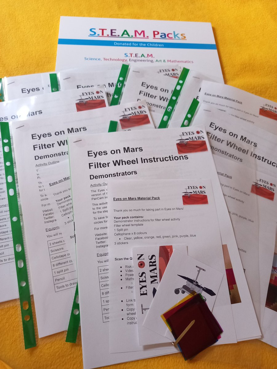 pack_steam's tweet photo. Many thanks to Catherine @eyesonmars_uk for kindly contacting us and donating four wonderful boxes of goodies for #STEAMPacks . The Children in Hospital will now be able to learn all about the PanCam on the Rosalind Franklin Mars Rover & about STEAM. #STEAM #STEM #SpaceForAll https://t.co/BAK1KXwwlc