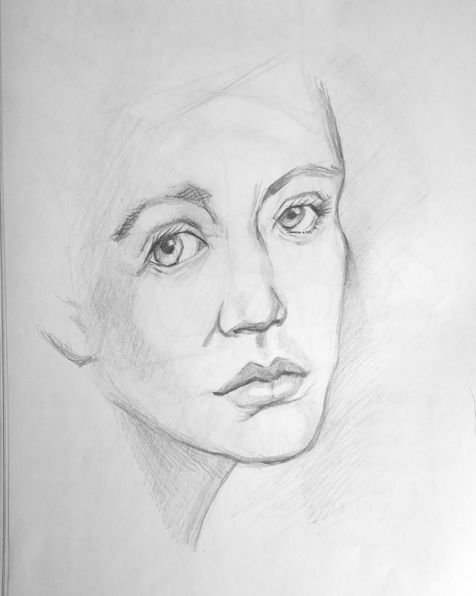 exjuir's tweet photo. This is a face I drew in pencil in my sketchbook. I like how the details of the eyes and mouth turned out. It's a black and white drawing, but I think it has a lot of expression.

 #pencildrawing, #drawingsketch, #pencil_art, https://t.co/QwFeSLxq9Y