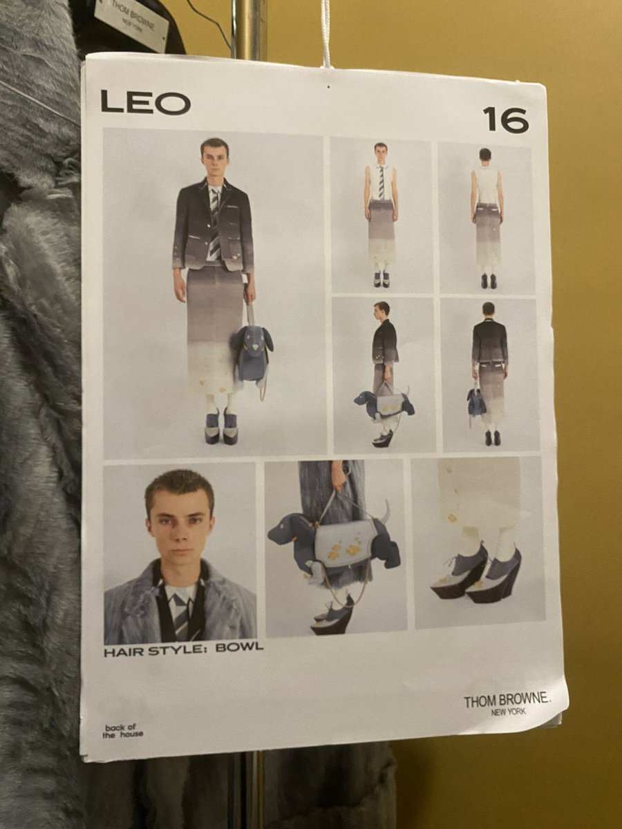 gigiwritesss's tweet photo. Behind the scenes at Thom Browne’s debut couture collection in Paris today. https://t.co/2vTBJKvBLJ