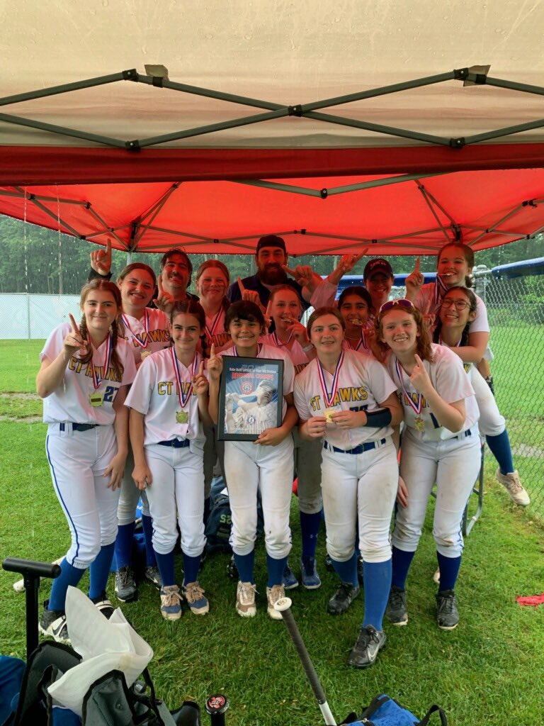 BellaSchrader09's tweet photo. So happy to be a part of such a talented and supportive team! #cthawks #14Uregionalchamps @CTHawksSoftball https://t.co/C11z8YyVzC