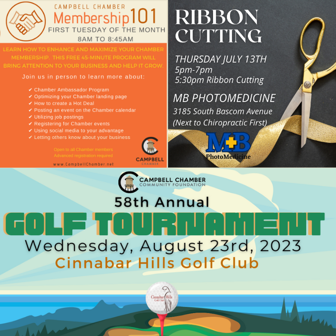 Chamber Enews for the Week of July 3rd through July 7th, 2023

🎇 Chamber Office Closed Tomorrow - Happy 4th!
✅ Membership 101 Next Tuesday
🎗️Ribbon Cutting Next Thursday
✅ July Luncheon Registration is Open
⛳️ Get Ready to Golf-Play, Sponsor or Donate