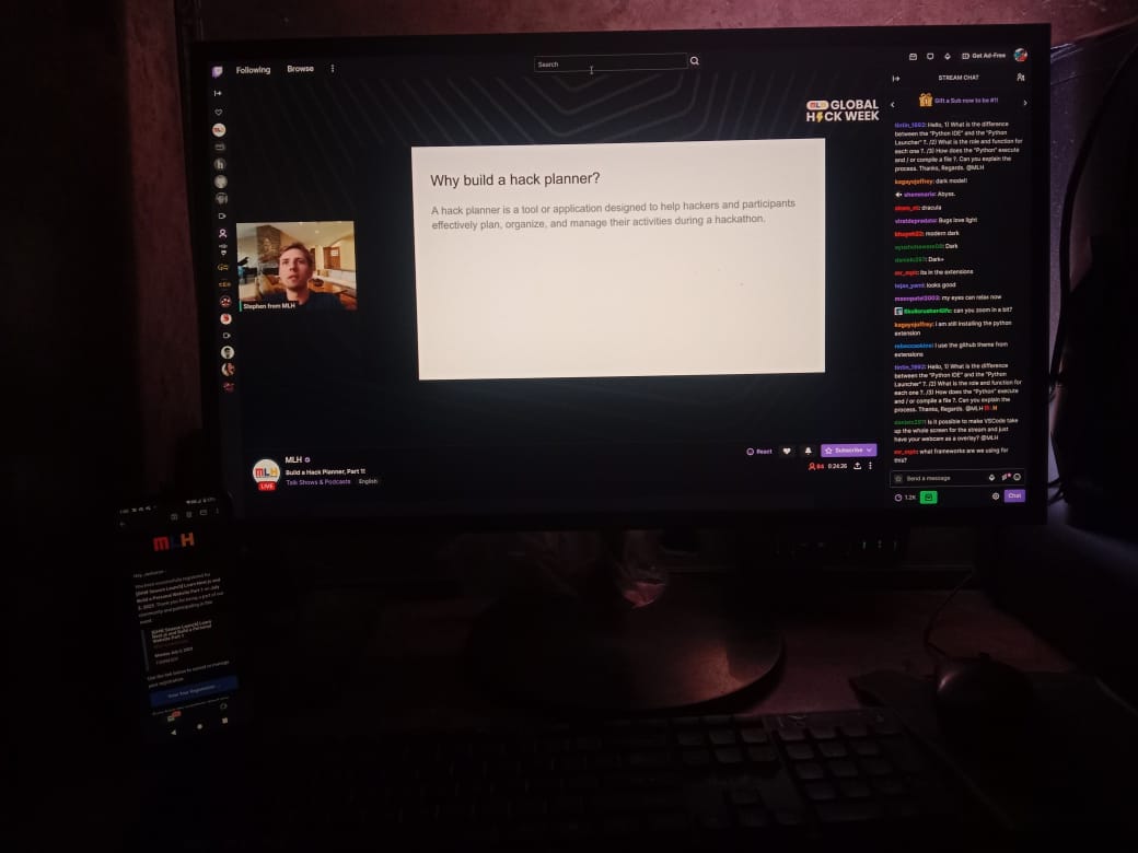 Jaskarandji's tweet image. My setup for #GlobalHackWeek @MLHacks