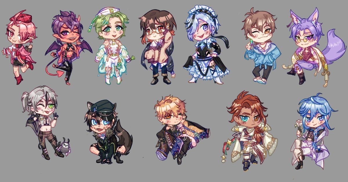 SinclairityK's tweet photo. Speaking of new art, got my #NUcarnival charms just in time for the con! If you're at #AnimeExpo2023 , swing by L26 to pick up ya boys ;3 https://t.co/zqK4xCrXRi