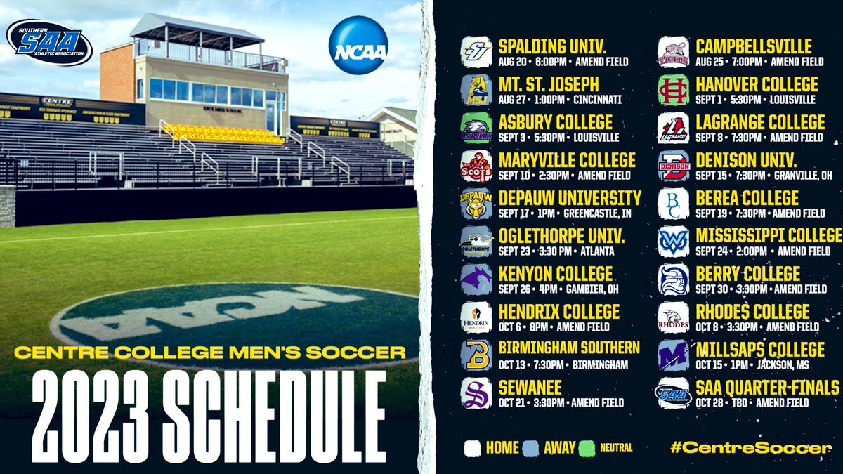 CentreSoccer's tweet photo. Mark your calendars and support #CMS this fall! 
10 Home Games
7 Away Games
2 Neutral Games
34th Annual Bob Allen Nissan Classic is Sept 8 &amp; 10 @BobAllenMotrMal https://t.co/amOpg94MjY