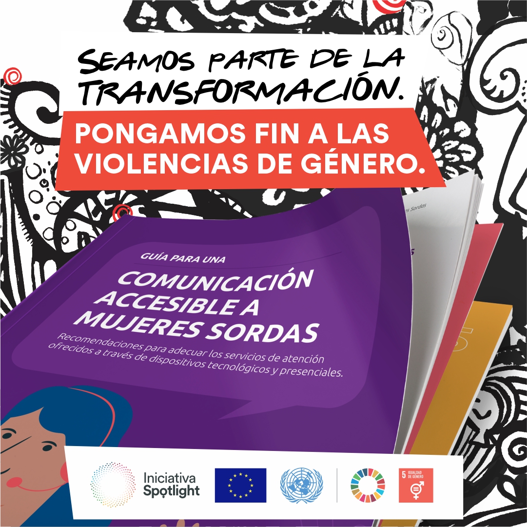 UNFPAargentina's tweet image. 📚 Este material, elaborado con la organización Sordas sin Violencia, brinda recomendaciones para adecuar los servicios de atención a mujeres sordas que atraviesan situaciones de violencias por motivos de género.

Seamos parte de la transformación. 

#SinViolencias #SpotlightAR