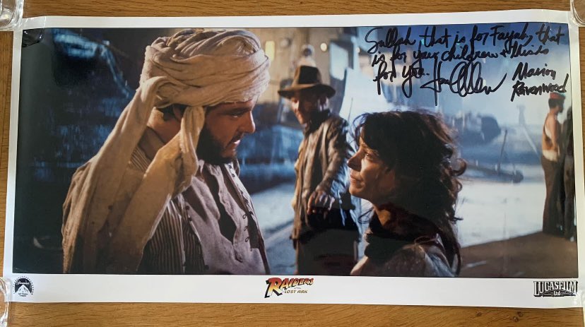 IndyROTLA's tweet photo. 10 x 20 Metallic … ROTLA signed by Karen Allen “
“Sallah, That is for Fayah
That is for your children
& this is for you”
#ROTLA #raidersofthelostark #IndianaJones
#metallics https://t.co/Dp2P0QiTR5