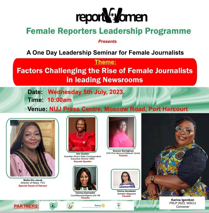 All female journalists in Rivers State and environs are invited 
<a href="/WSoyinkaCentre/">Wole Soyinka Centre</a> 
<a href="/ReportWomen/">Report Women Network</a> 
<a href="/sdin_jacob/">Stella Din-Jacob</a> 
<a href="/AnngodwinJ/">Ann Godwin</a> 
<a href="/ChiomaEzenwafor/">ezenwafor chioma</a>
<a href="/clariceazuatal1/">clariceazuatalam@gma</a> 
<a href="/RotaryPHGcity/">Rotary Club GardenCity9141</a>