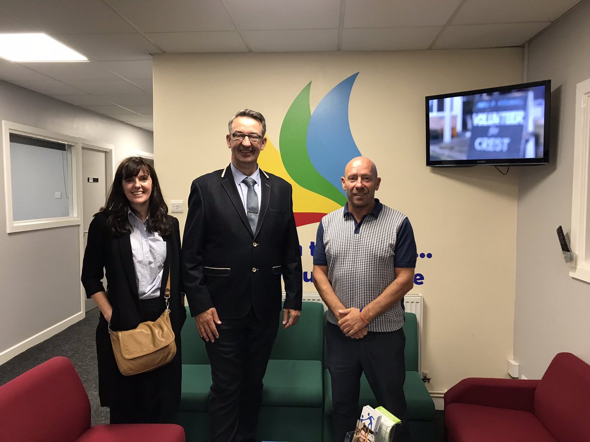 Today I visited CP project CREST with North Wales PCC Andy Dunbobbin. A great opportunity to view the impact of high quality CP placements on rehabilitation and re-offending and discuss the development of further opportunities for people on probation in North Wales