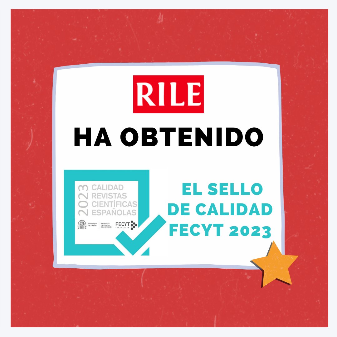 ⚠️📣¡RILE acaba de obtener el sello de calidad FECYT 2023!

Queremos agradecer a quienes han colaborado (autores, editores, evaluadores...) para conseguir un mérito tan importante. Gracias a vosotros RILE sigue creciendo para ser una revista de referencia.

#SelloFECYT <a href="/todoele/">Todoele</a>