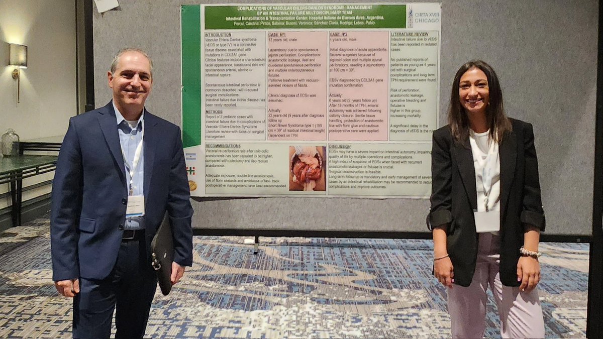 carolinapercul's tweet photo. Complications of vascular Ehlers-Danlos Syndrome: Management by an Intestinal Failure Multidisciplinary Team
@cirta2023
@LobosDr https://t.co/50W6sHzMTy