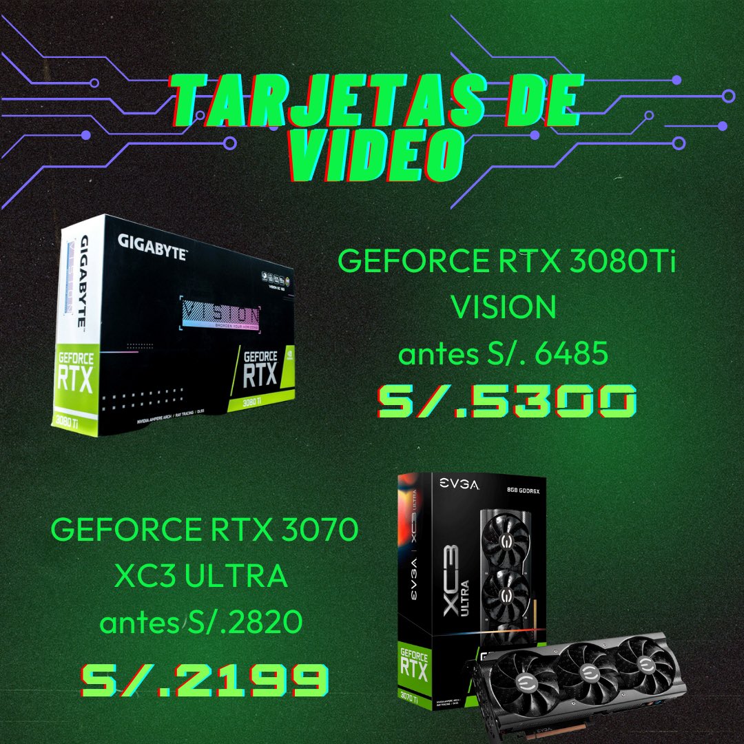 GameLabPe's tweet photo. ¡Llegó el cyber Gamelab😱! 
Tenemos estas OFERTAZAS de locura para que puedas armar el Setup de tus sueños👾👾.
¡Escríbenos y aprovecha esta semana con precios únicos💚!  

+51 920 732 471 https://t.co/7txd0wXL4O