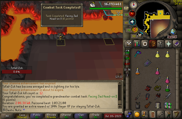 actuallynuts's tweet photo. 1nd melee inferno and all zuk ca's complete ✅ https://t.co/Cha4WAfHrt