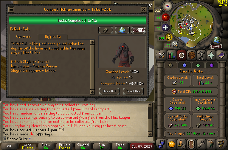 actuallynuts's tweet photo. 1nd melee inferno and all zuk ca's complete ✅ https://t.co/Cha4WAfHrt