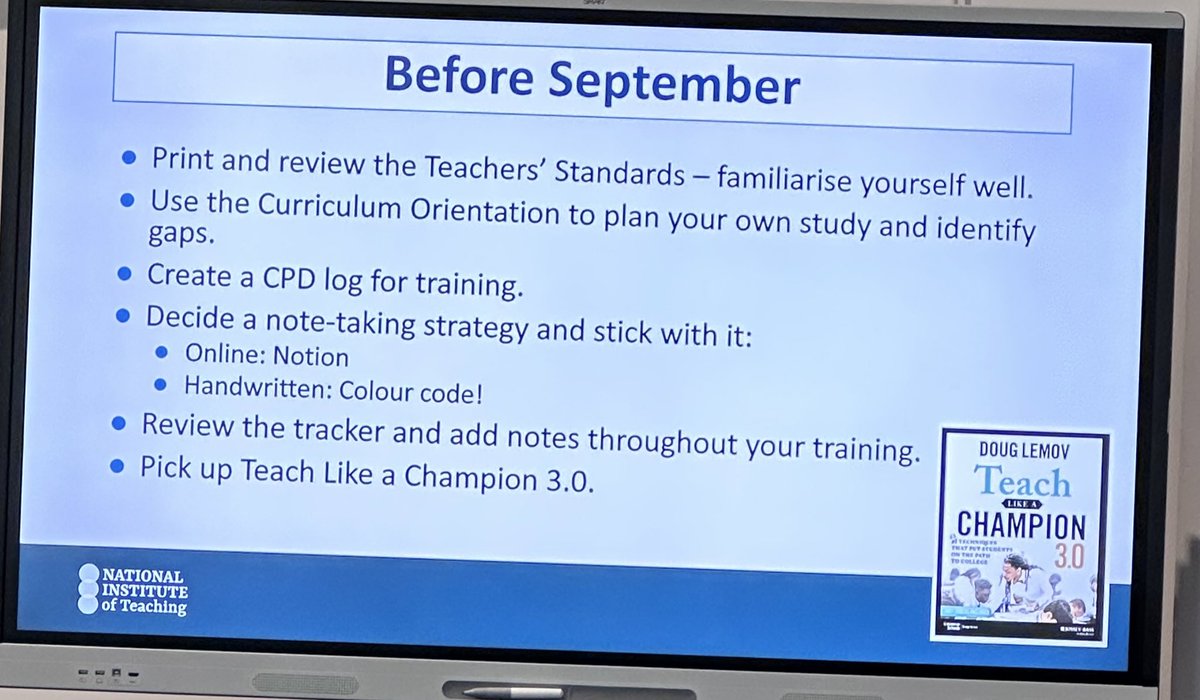 Day one done. What an exciting time. Really useful hearing from the previous cohort, thank you for sharing some top tips! #flyingstart <a href="/JHN_TDE/">JHN Teaching Development and Evaluation</a> <a href="/StarAcademies/">Star Academies</a>  <a href="/NatInstTeaching/">National Institute of Teaching</a>