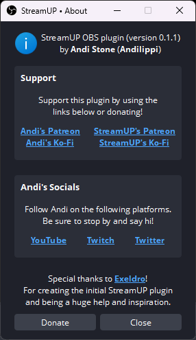 Andi_Stone's tweet photo. OBS Plugin Updater update - All seems good!
✅No longer locks up OBS when menus are open.
✅Auto checks for updates on OBS start up.
✅Added more error catches!

If y'all get 100+ likes on this, i'll upload...😏

I do want to add a toggle for checking plugin updates at start up https://t.co/yGSX0sIQ4Y