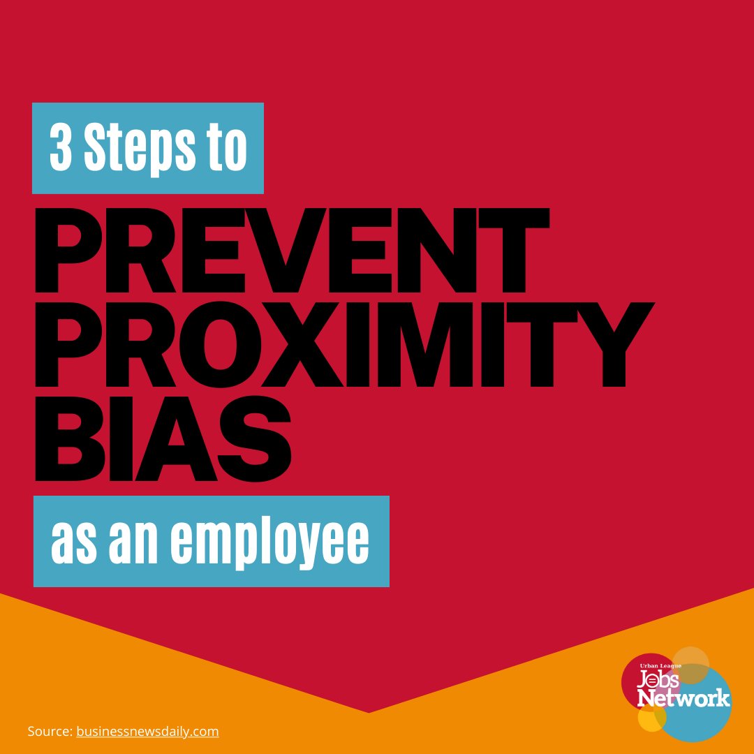 ULJobsNetwork's tweet image. Proximity bias is a hidden threat to inclusivity in remote work, as our brains tend to favor the familiar. It can significantly impact employees as hybrid working becomes the norm. Here are three things you can do to level the playing field. 

#proximitybias