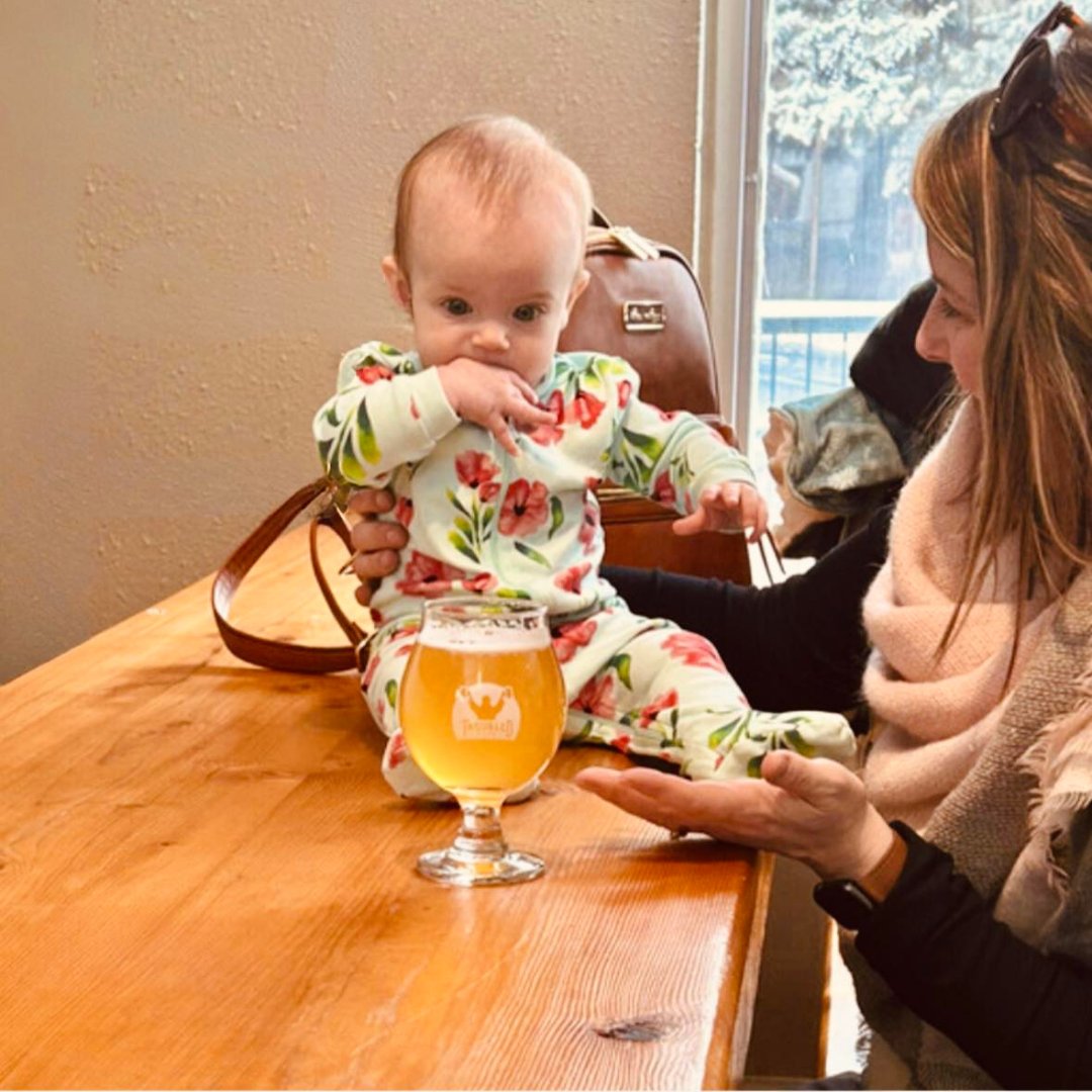The eyes say it all 😂 

Our taproom and patio are fun for the whole family! We have non-alcoholic craft drinks, high chairs, games, stickers, snacks, and more! 

#CraftBeveragesWorthSharing