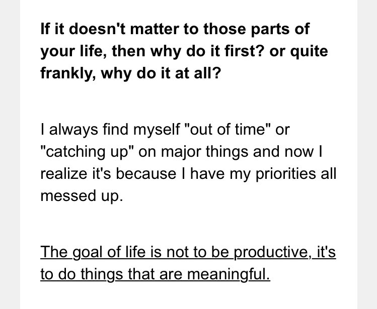 sunshine_colby's tweet photo. “The goal of life is not to be productive, it's to do things that are meaningful” - @SamGolbach https://t.co/rhsFPJcOVk