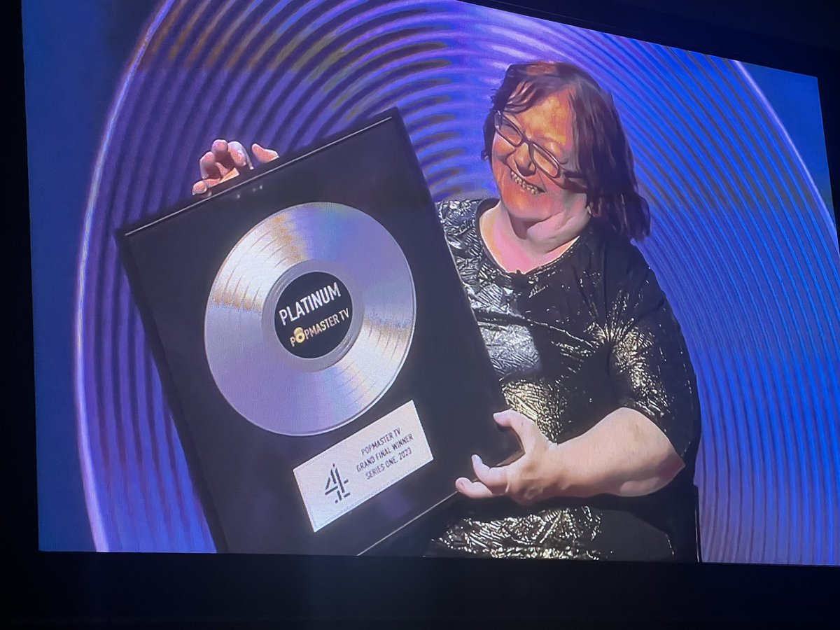 We have a winner. Vicky is officially the PopMaster TV GRAND CHAMPION 2023!!!! And as she successfully completed 3 in 10, she has won herself a PopMaster platinum disc. Congrats!!!#PopMasterTV #Champion #TheWinner