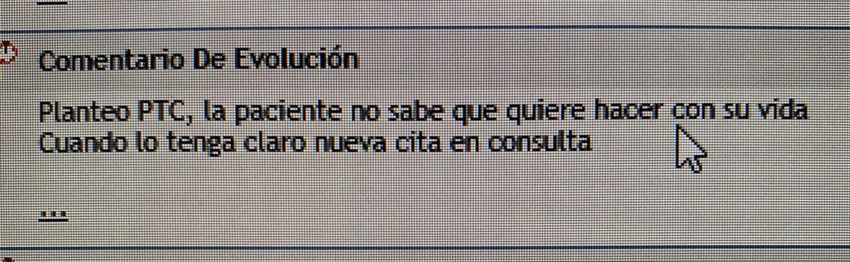 la paciente soy yo
