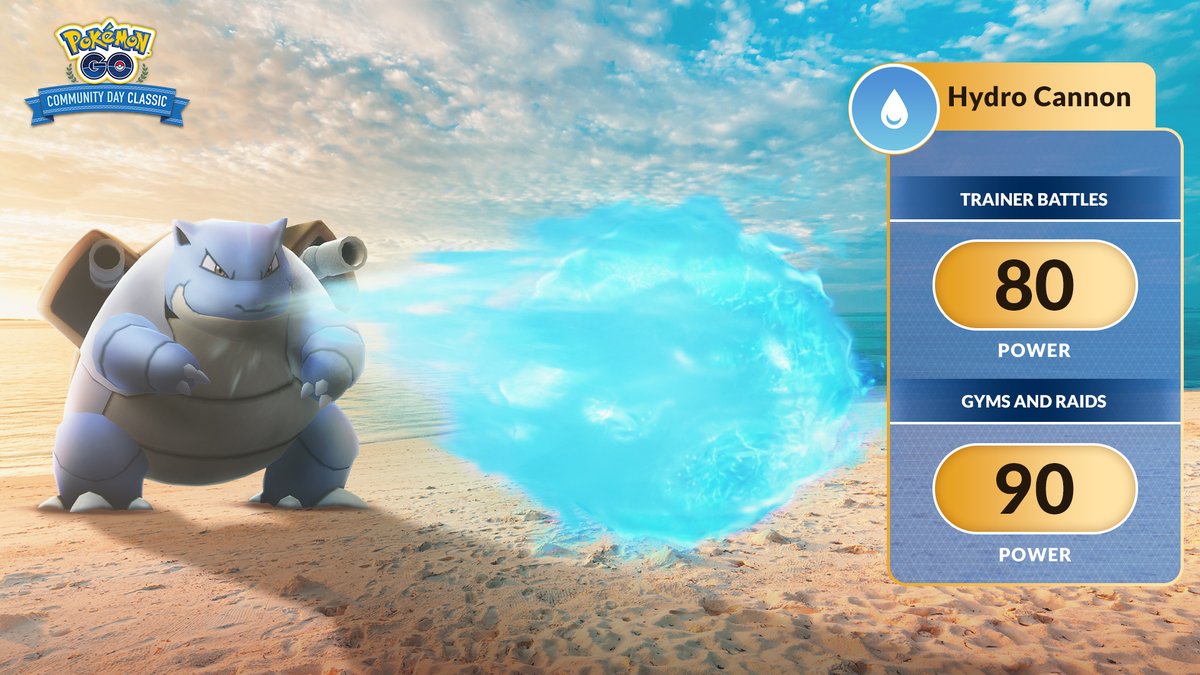 It’s a blast from the past for this #PokemonGOCommunityDay Classic!

Evolve Wartortle during Community Day to get a Blastoise that knows the Charged Attack Hydro Cannon!

pokemongolive.com/post/community…