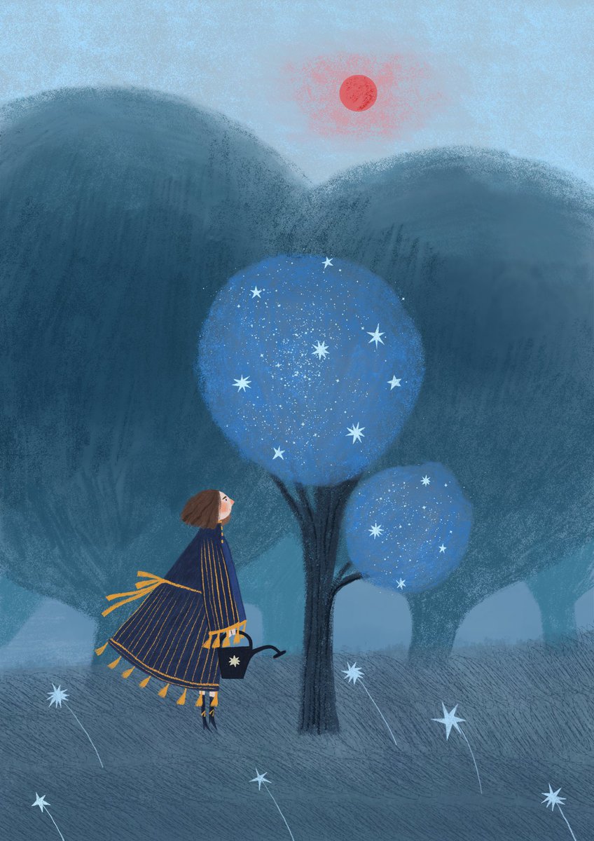 quick little oc illustration 🥰⭐️🌳💙