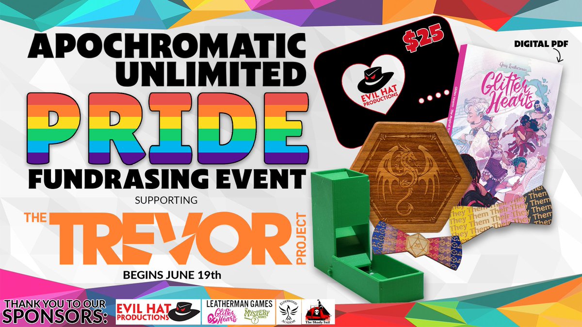Apochromatic Unlimited (@apocunlimited) on Twitter photo Every $10 gets you entered to win a prize pkg from our amazing sponsors!
Big thanks again to <a href="/ElderwoodBoxes/">Elderwood Academy π²π</a> <a href="/whitewing/">Greg is squatting here. This place sucks.</a> <a href="/TheShadySail/">TheShadySail ~3D Printers~</a> <a href="/LaurasCurios/">Lauras.Curios</a> <a href="/EvilHatOfficial/">Evil Hat Productions</a> for making this all possible!
We will draw our next winner TONIGHT! Keep an eye right here for the winner! Every $10 gets you entered to win a prize pkg from our amazing sponsors!
Big thanks again to <a href="/ElderwoodBoxes/">Elderwood Academy π²π</a> <a href="/whitewing/">Greg is squatting here. This place sucks.</a> <a href="/TheShadySail/">TheShadySail ~3D Printers~</a> <a href="/LaurasCurios/">Lauras.Curios</a> <a href="/EvilHatOfficial/">Evil Hat Productions</a> for making this all possible!
We will draw our next winner TONIGHT! Keep an eye right here for the winner!