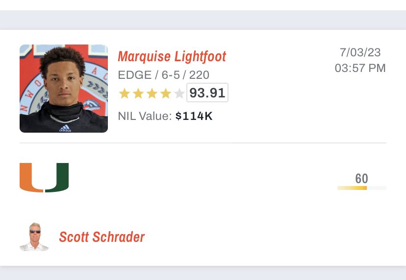 🏆🏆🏆 Canes Legacy🏆🏆 on Twitter "ON3 USC insider dropped a Miami Canes