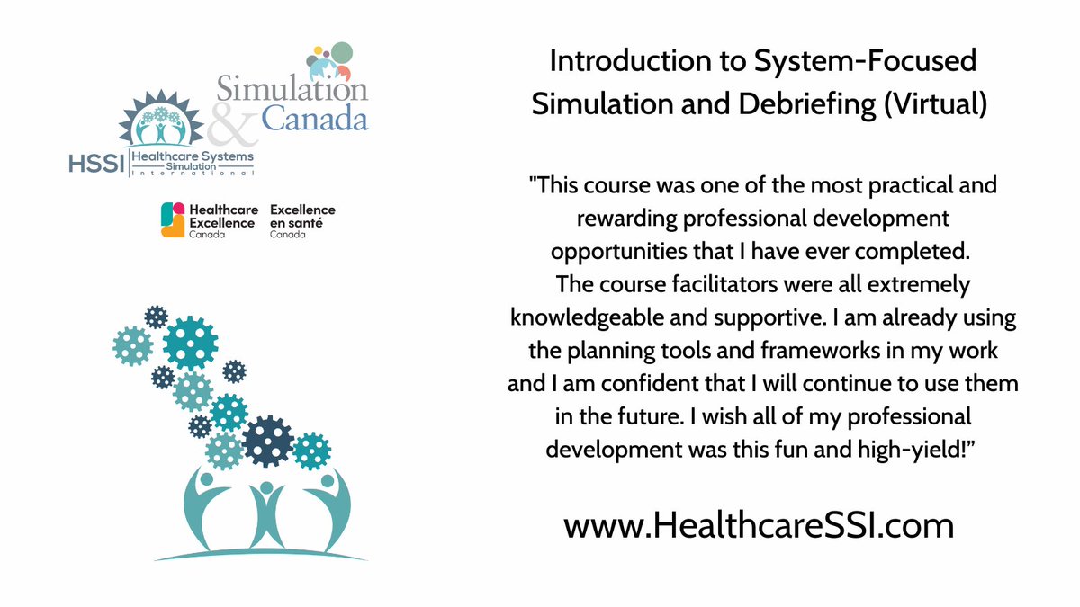 SimSafety (@healthcaressi) on Twitter photo HSSI offers our course “Introduction to Systems focused simulation + debriefing" -targeted for organizations...
We look forward to working with <a href="/BCSimNet/">BC Simulation Network</a> for a fall 2023 course!
Contact: Info@HealthcareSSI.com
#proactivepatientsafety #healthcaredesign <a href="/Elena_Felgar/">Elena Felgar</a> <a href="/HE_ES_Canada/">Healthcare Excellence Canada</a> HSSI offers our course “Introduction to Systems focused simulation + debriefing" -targeted for organizations...
We look forward to working with <a href="/BCSimNet/">BC Simulation Network</a> for a fall 2023 course!
Contact: Info@HealthcareSSI.com
#proactivepatientsafety #healthcaredesign <a href="/Elena_Felgar/">Elena Felgar</a> <a href="/HE_ES_Canada/">Healthcare Excellence Canada</a>