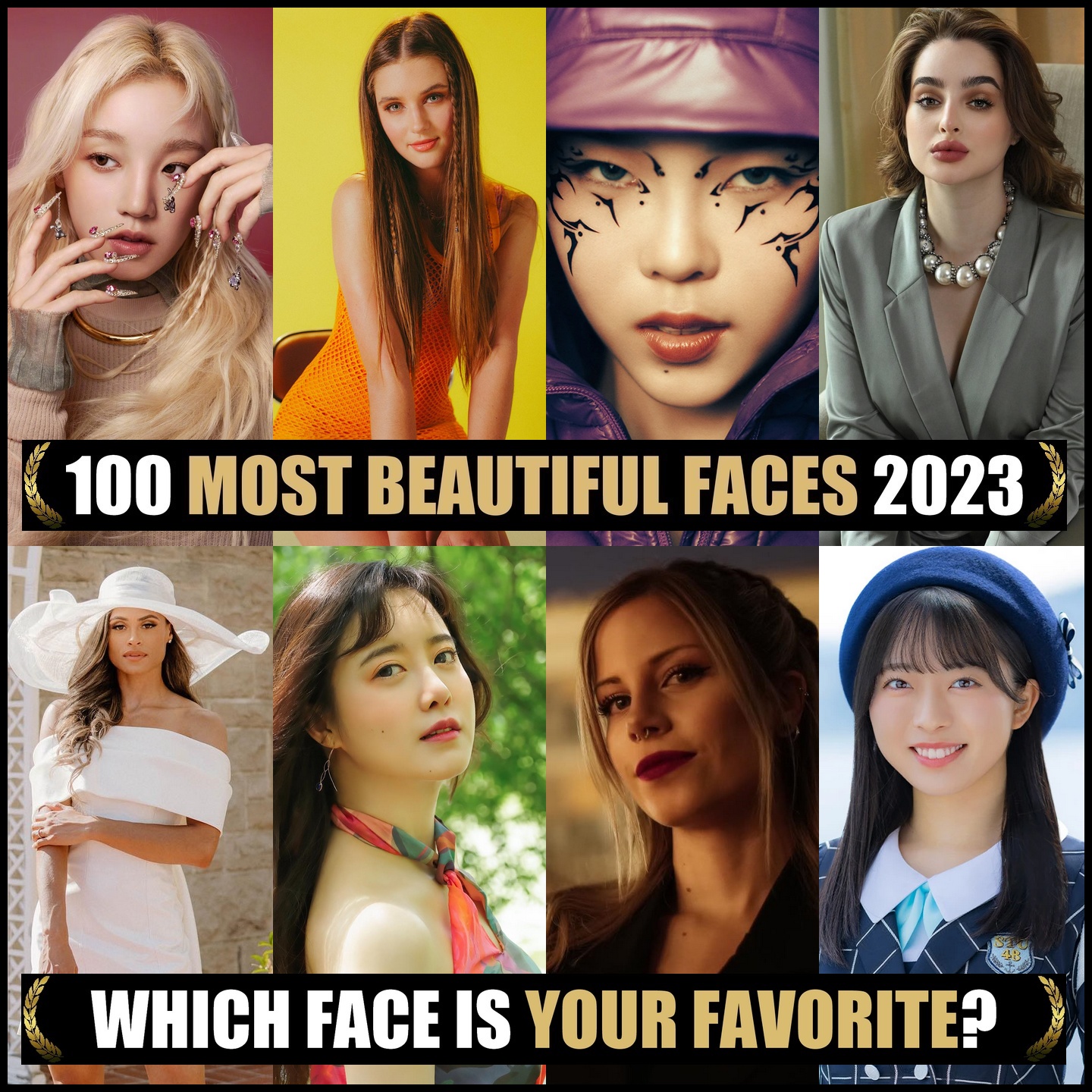 TC Candler on Twitter "Nominations for The 100 Most Beautiful Faces of 2023. Congratulations to