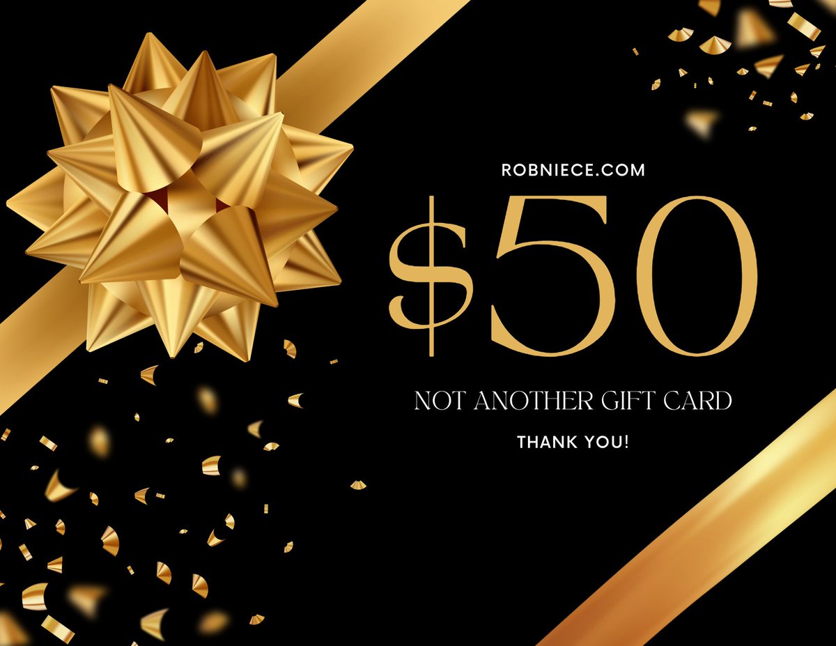 RobNiece's tweet image. NOW AVAILABLE! "Not Another Gift Card" 
shop.robniece.com/products/not-a…
#RobNiece #NotAnother