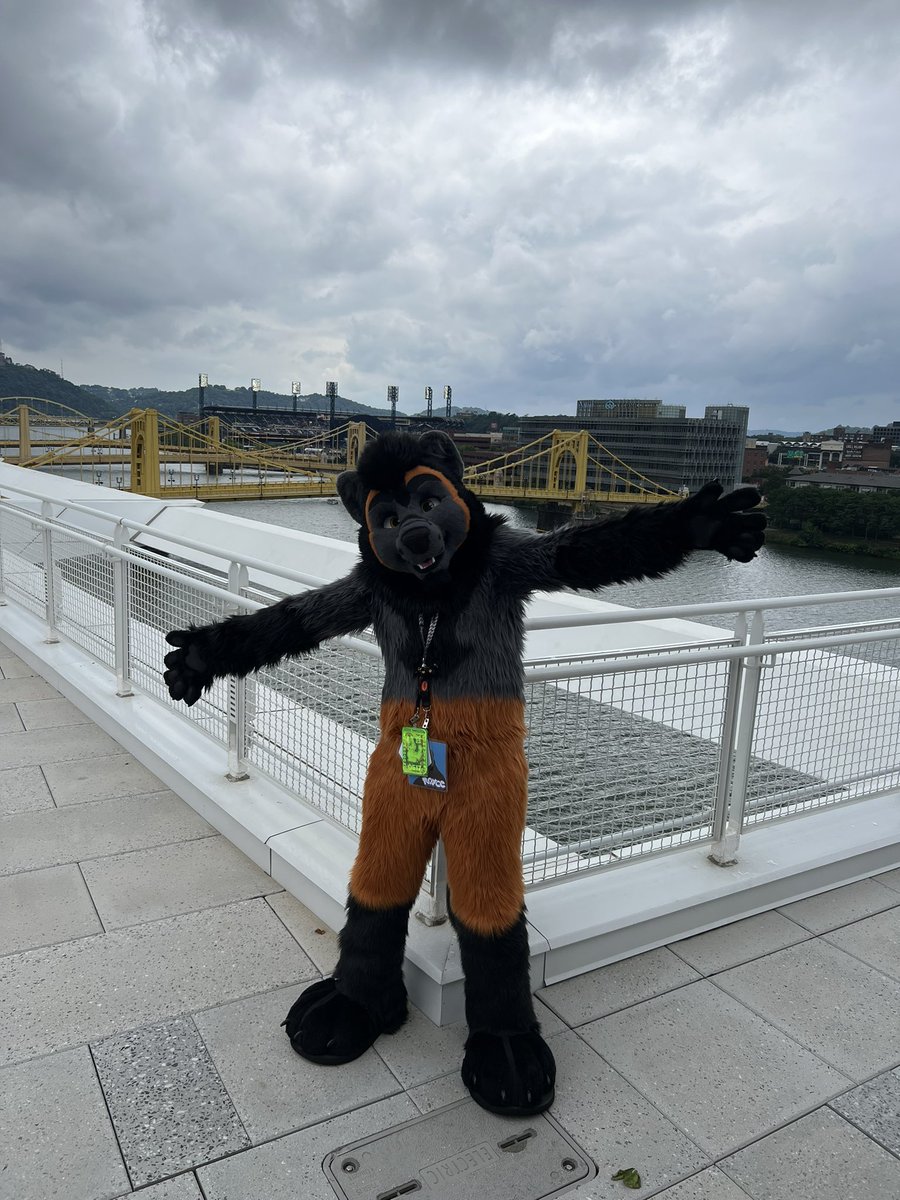 ShugKnight10's tweet photo. It's @RoyceWolverine on the top deck at #anthrocon2023 https://t.co/YvCZ94vFPA