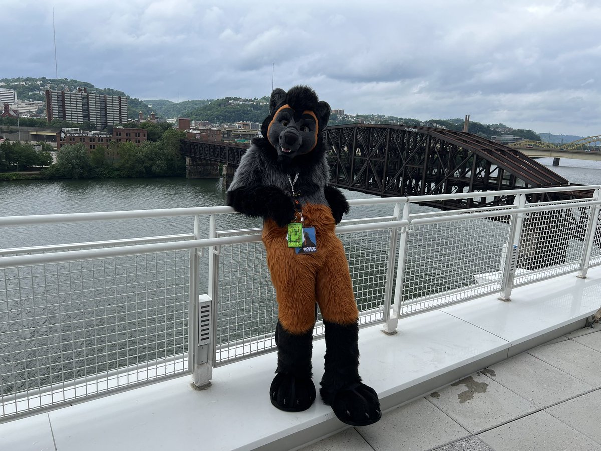 ShugKnight10's tweet photo. It's @RoyceWolverine on the top deck at #anthrocon2023 https://t.co/YvCZ94vFPA