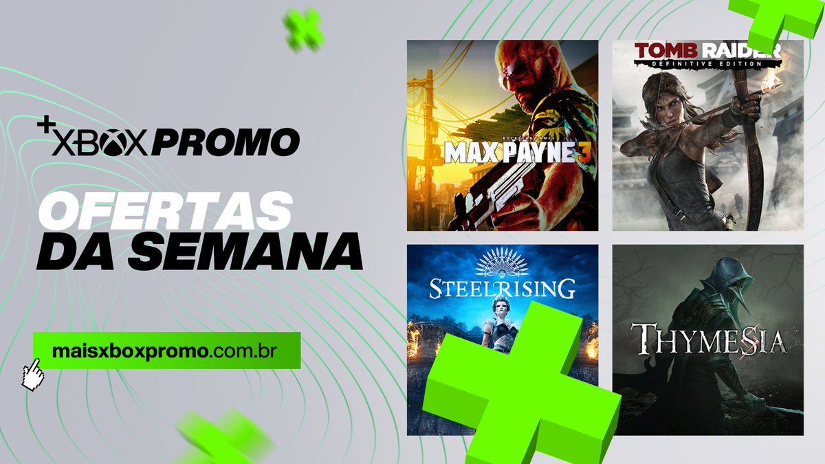 Se liga nas promos da semana no
maisxboxpromo.com.br 💚
Simples, Fácil e Rápido.