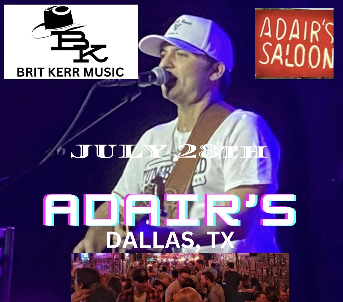 Dallas, TX! July 28th at Adair’s