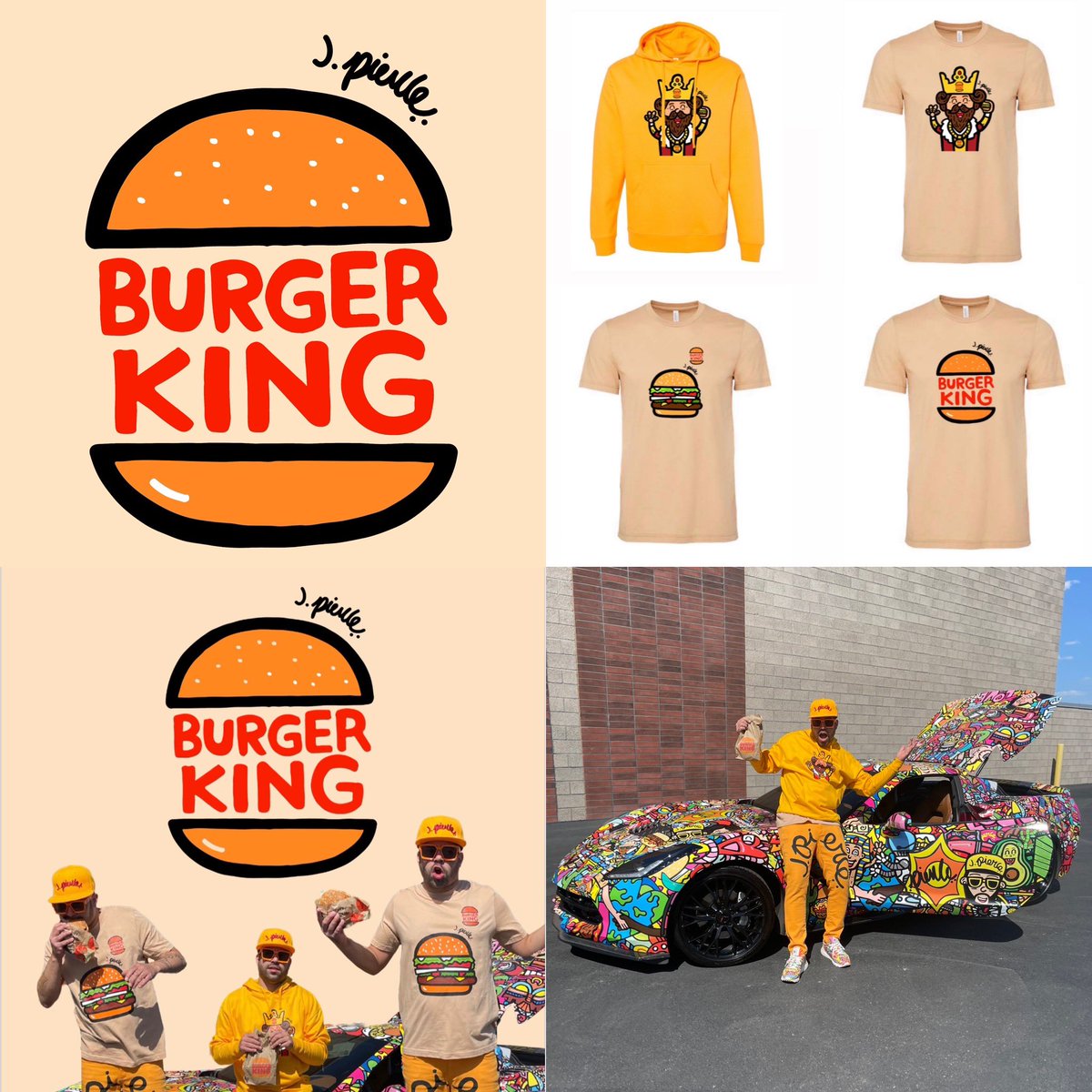 iamjpierce's tweet photo. .BIG @BurgerKing VIBES!!! J.PIERCE X BK!! HAVE IT YOUR WAY!! 👨🏽🎨🖌️🎨🙏🏽🙌🏽🔥❤️🍔👑🌎🌎🌎🌎
#jpierce #burgerking #bkallday #bkhaveityourway #whopper #burgerking🍔👑 #bkking #art #design https://t.co/gljWgdk8Tz