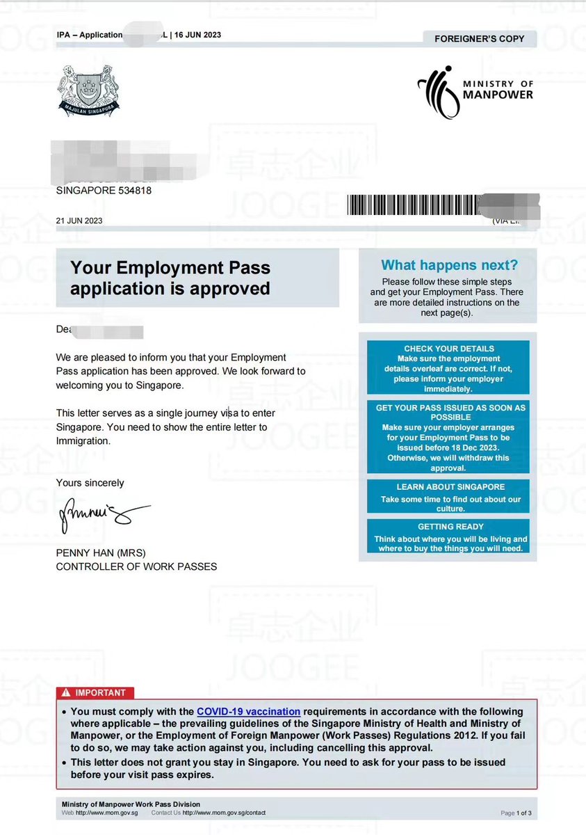 crypto__license's tweet image. Singapore company 2-year EP work visa can be processed quickly, apply for PR permanent residence after 2 years, and apply for passport naturalization after 4 years. #Singapore #EP #WorkPass