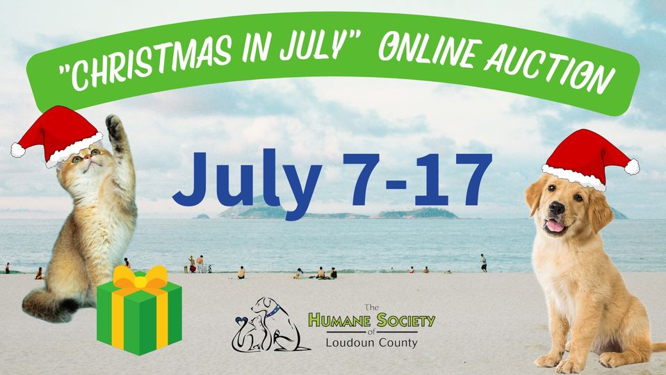 Our second annual Christmas in July #Auction launches TODAY⏰🎉 Last year we were so excited to raise $5,000 for the kitties 🐱 and puppies 🐶. This year, we will offer TWICE as many items to bid on. Check it out! 32auctions.com/humaneloudoun2…