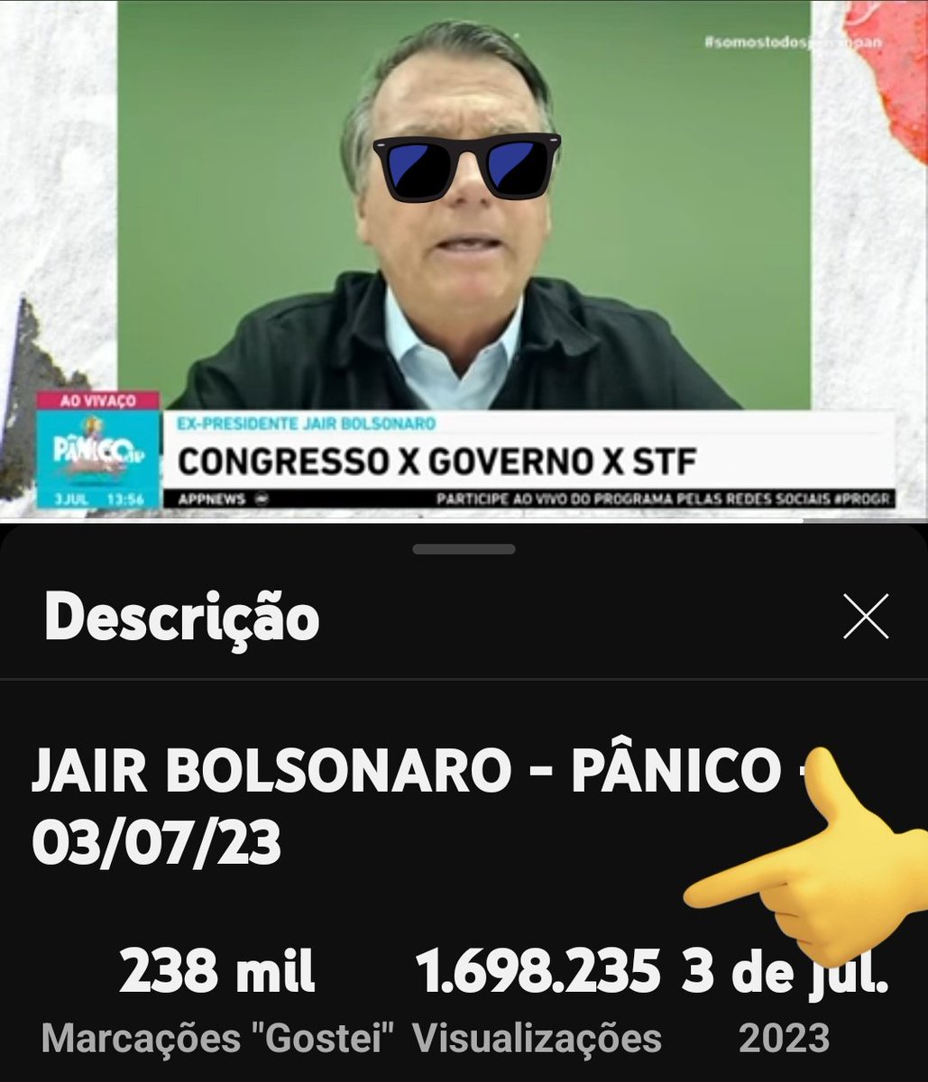 HugoReballll's tweet photo. Acabei de assistir a participação do nosso presidente @jairbolsonaro no @programapanico da @JovemPanNews.
Já tem 1,6 milhões de visualizações, somente há 10 hs no ar.

Fico a imaginando a inveja que o Psdbista @paulomathias esteja sentindo nesse momento.

Esse pau no cu... 🤣🤣🤣 https://t.co/ikiXeMpBIg