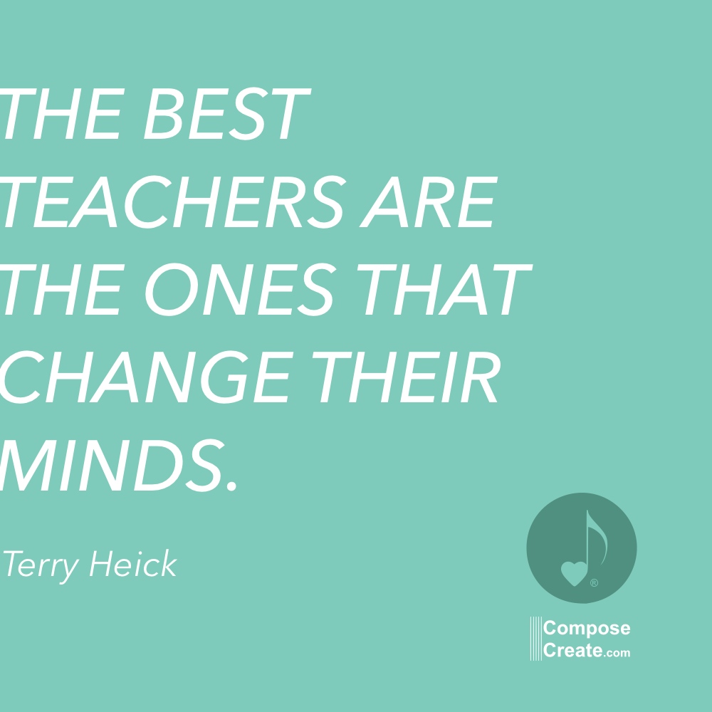 composecreate's tweet image. Is it OK to let students change our minds about how and what we teach? Wendy has a wonderful blog post about this quote and what it means for us as teachers here: composecreate.com/the-best-teach… 
.
.
.
#musiceducator #pianoclass #pianoteachernation #musicteachersofinstagram