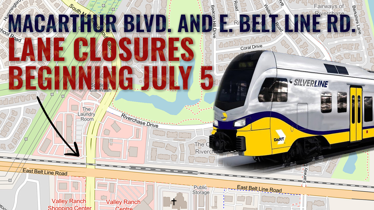 City of Coppell on Twitter "DART Silverline construction continues, with traffic impacts