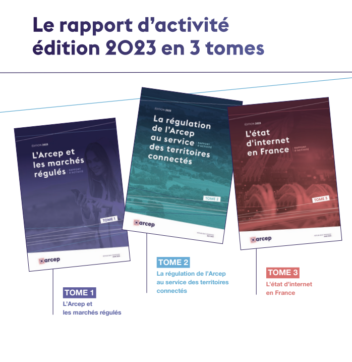 Arcep's tweet photo. 🌐 Après les tomes 1 et 2 du rapport annuel, l’@Arcep publie le dernier tome de sa trilogie sur l’état d’internet en France. Interconnexion, QoS fixe et mobile, IPv6… Que retenir du bilan 2022 ?
👀 Le communiqué de presse : https://t.co/zAPeiBINBt https://t.co/CGZomJoq1B