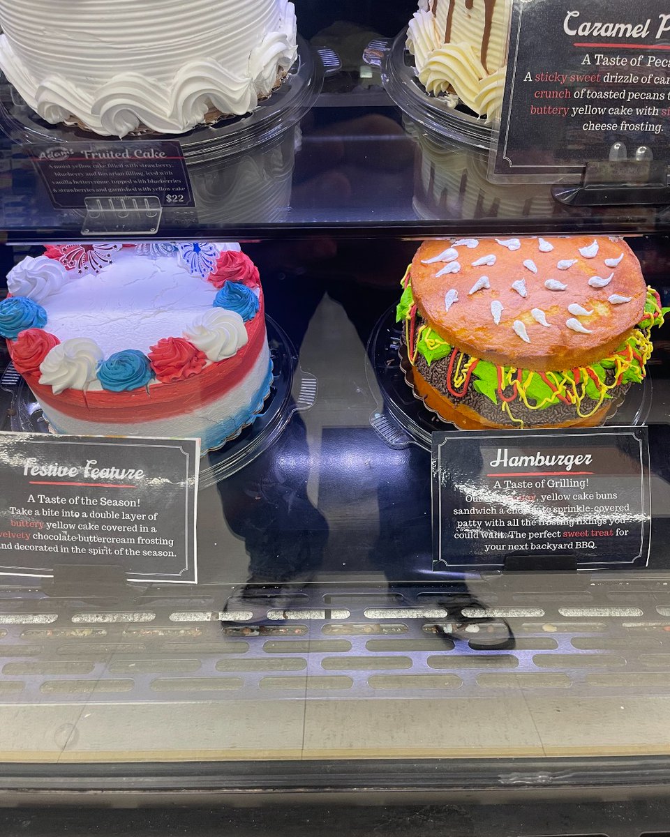 AdamsMarkets's tweet photo. OMG!  Look at those little hamburger cupcakes!  They are so adorable!  Great work by Robyn and her Bakery team in #DeepRiverCT!  Want more than just a cupcake?  No fear, they have the full size hamburger cake as well!
#FourthOfJuly https://t.co/Al9MrHfV1E