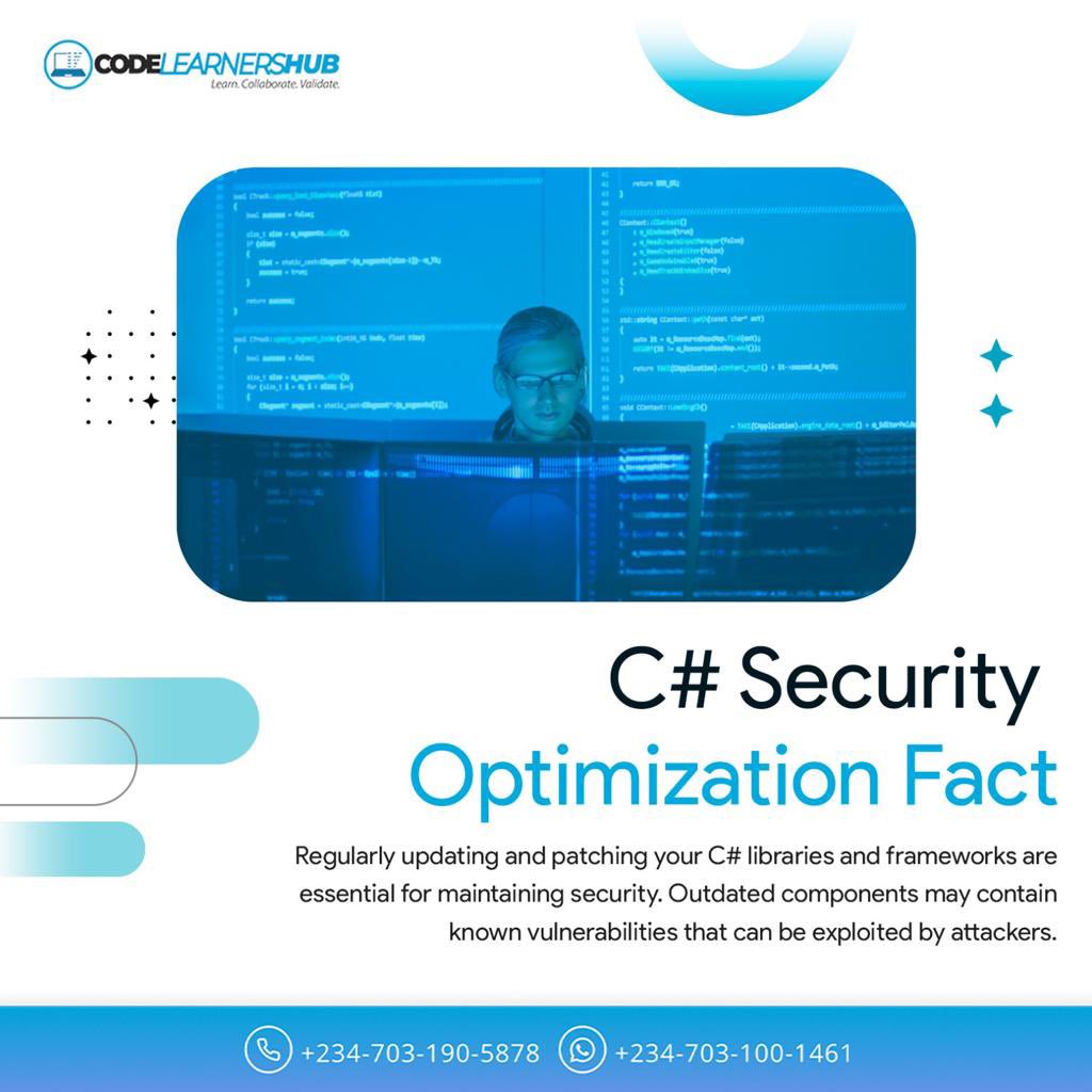 CodelearnersHub's tweet photo. Monday Fun Fact !!

#programming #DailySoftwareContent #clh #programmer #software #softwareengineer #softwaredeveloper #CSharp #dotnet #clh #programmingfacts #programmers #csharp #softwaresecurity #cybersecurity #cybermonday https://t.co/KBsr42UOwJ