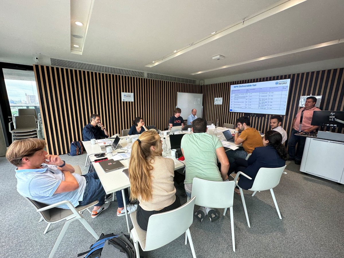 hybridneuro's tweet photo. An Amazing Progress #Meeting! Delighted to share the exciting happenings at our progress meeting today! Get a sneak peek into our dynamic session. Also, a quick reminder about tomorrow's thrilling event—the #BCI #workshop! https://t.co/J2OBWDm4o0